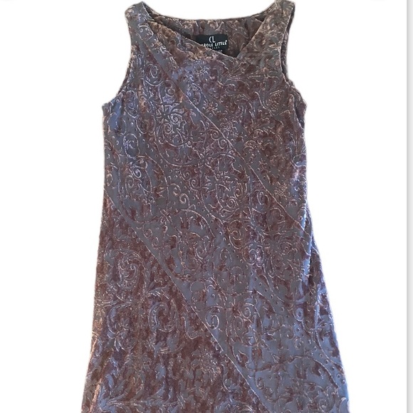 Carole Little Dresses & Skirts - Carole Little Velour Aubergine Shift Dress